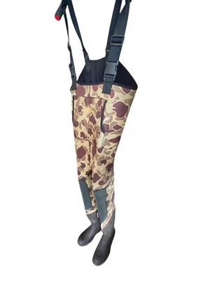 Cabela's Camo Neoprene Boot Foot Chest Waders Reinforced Knees Men Size: 11R - Image 1 of 4