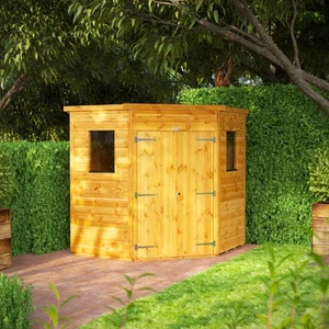 6X6 Deluxe Corner Timber Shed - Picture 1 of 11