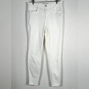 Athleta Damen Größe 12 Tall 12T Sculptek Ultra Skinny Jeans Weiß - Bild 1 von 7