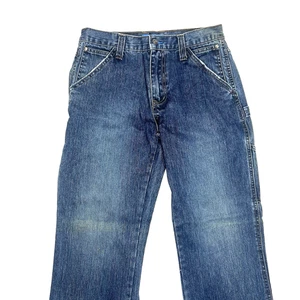 Vintage Plugg 30 x 30 Y2K Distressed Carpenter Dark Denim Herrenjeans - Bild 1 von 19