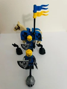 Lego Castle Black Falcon 2 Minifigure Horse with Barding Lion Knight Set Display - Picture 1 of 2
