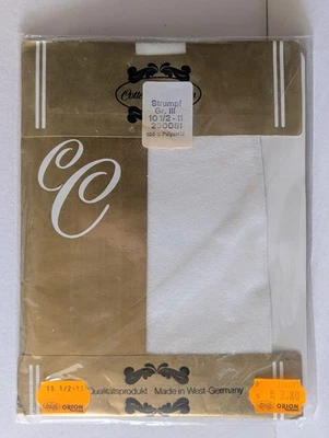 Cottelli Strapsstrümpfe große Größe 10,5-11 weiß für Strumpfhalter - Bild 1 von 3