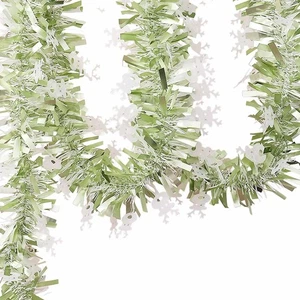 Christmas Tinsel Garland 5.9 ft Holiday Birthday Wedding Elk Tinsel Twist - Picture 1 of 5