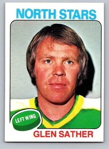 1975-76 Topps Hockey Set-Break #222 Glen Sather North Stars *WSC* - Imagen 1 de 2