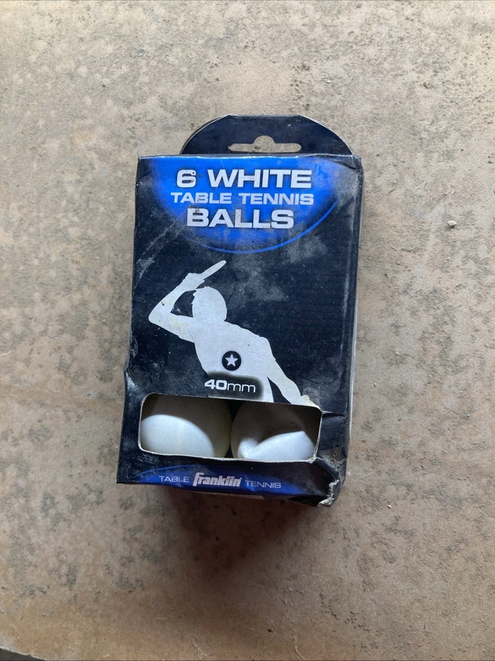 Franklin Sports Table Tennis Ping Pong Balls 6 Pack White 40mm - Image 1 of 1