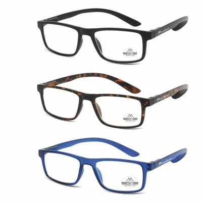 MONTANA EYEWEAR Montana Lesebrille MNR3 Neckholder Klammeraffe extra lange Bügel