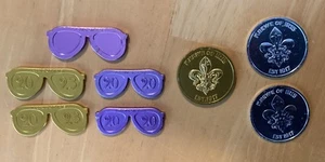 Krewe Of Iris Karneval Dabloons 8er Set NOLA Lila, Gold, Silber König & Königin - Bild 1 von 2