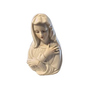 Vintage Biskuit Madonna Übertopf E166/M Japan Jungfrau Maria Vase rote Nägel religiös - Bild 1 von 6