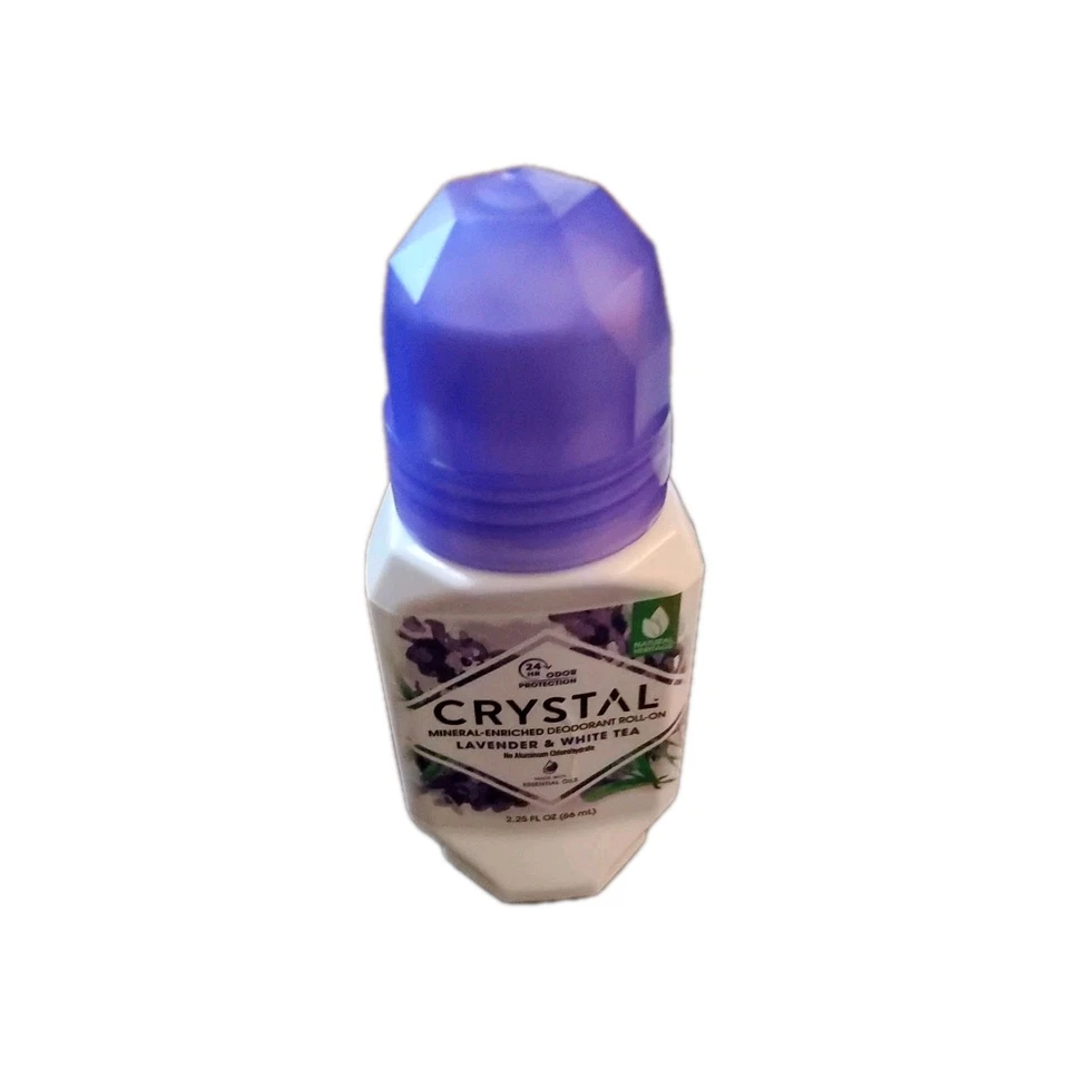 Desodorante mineral cristal roll-on, lavanda e chá branco, roxo, fl oz 2,25 - Imagem 1 de 1