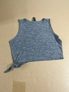 Kyodan Women's Tp/Xs Active Tank Top Gray Side Tie - Picture 1 of 9