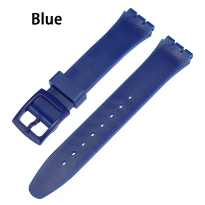Soft Silicone Watch Band for Swatch 16/17/19mm Rubber Strap Sports Replacement - Image 1 of 4