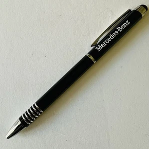 Penna a sfera Mercedes Benz originale nera e argento stilo Twist fine nera - Foto 1 di 5