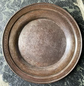 Middle Eastern steel charger salver with gold and metal inlay 16th c. Damascene - Picture 1 of 10