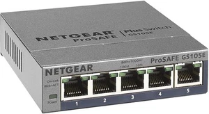 NETGEAR 5 Port Gigabit Ethernet Managed Network Switch (GS105E) - Ethernet Split - Picture 1 of 5