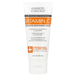 Advanced Clinicals Vitamin C Advanced Brightening Cream 2FL OZ 59ML IDEAL TRAVEL - Picture 1 of 1