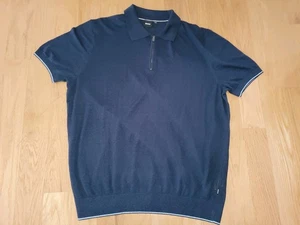 Original HUGO BOSS TRIESTE Herren Poloshirt Baumwollmischung Dunkelblau Größe XL  - Bild 1 von 9