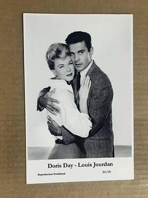 Cartolina Doris Day Hollywood attrice Louis Jourdan attore 1956 film Julie - Immagine 1 di 2