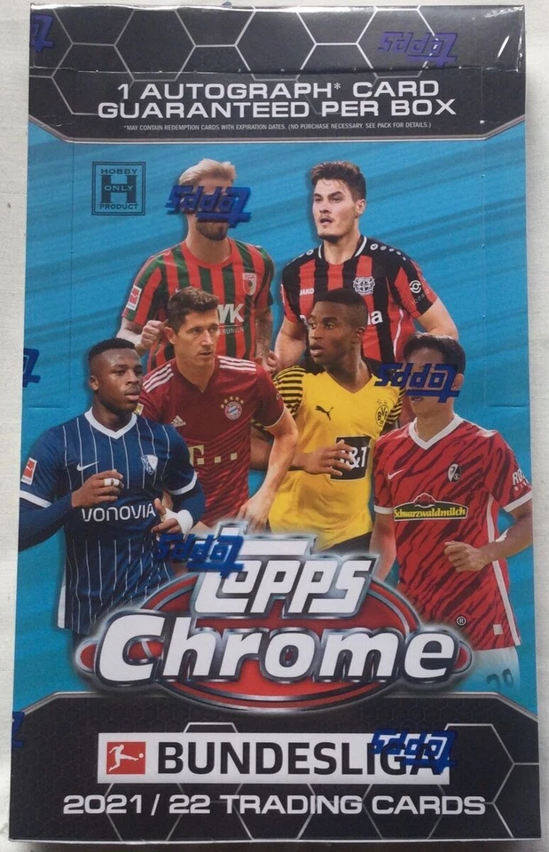 Topps 2021-22 Chrome Bundesliga Soccer Hobby Box - 18 Packs