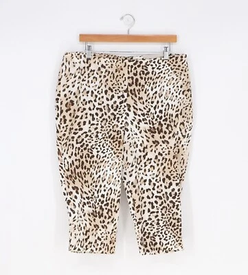 NWT CHICO'S $80 So Slimming Brigitte Cheetah Print Slim Capris Size 2.5 (US 14) - Image 1 of 4