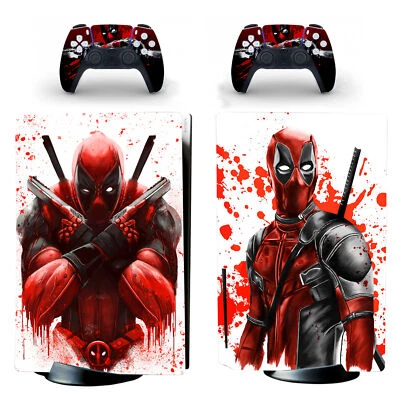 Deadpool Marvel Xforce DP Skins Stickers for PS5 Standard Disc Digital Console  - Image 1 of 3