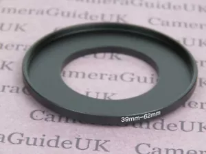 Adaptador de anillo de filtro escalonado 39 mm a 62 mm macho-hembra 39 mm-62 mm - Imagen 1 de 2