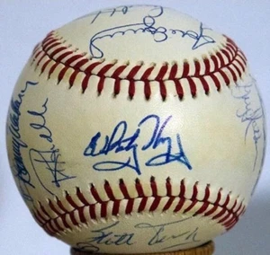 1990 St. Louis Cardinals Team signierter Baseball Whitey Herzog FINAL SEASON Mgr. - Bild 1 von 6