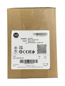 New Original Allen-Bradley 22A-D2P3N104 PowerFlex 4- 0.75 kW (1 HP) AC Drive - Picture 1 of 2