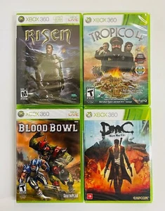 XBOX 360 bundle Risen, Blood Bowl, Tropico 4 & DMC Devil May Cry NEW Read⬇️ - Picture 1 of 4