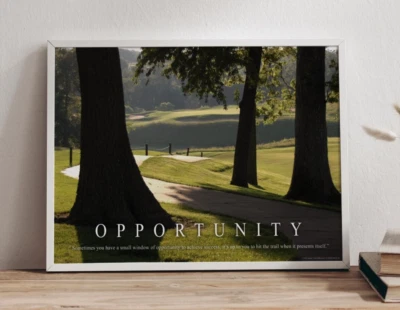 Golfing Motivational Poster Art Print Golf Course Wall Decor Golfer Artwork Gift