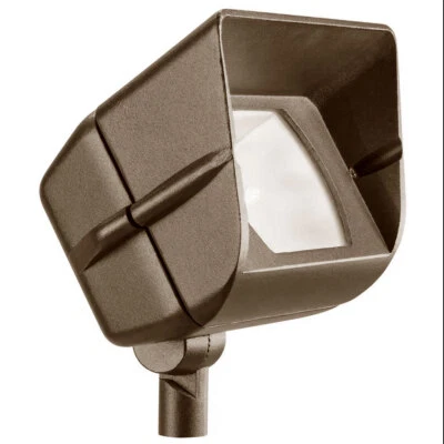 Kichler Lighting Hooded Adjustable Wide Flood Light Brass 50W Max - Image 1 of 3