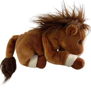 Hand Puppet Berrie Derby Race Horse Plush Brown & White #561 - Picture 1 of 7