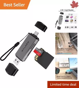 Card Reader - USB 3.0 and USB-C - Mac, MacBook, PC, Laptop, iPad, Samsung Galaxy - Picture 1 of 9