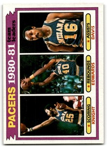 1981-82 TOPPS BILLY KNIGHT/JAMES EDWARDS/JOHNNY DAVIS INDIANA PACERS #53