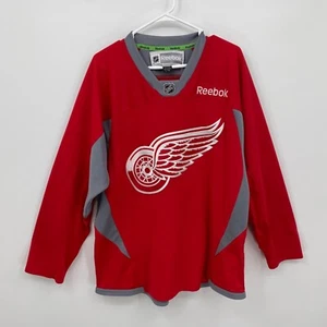 Reebok Detroit Red Wings NHL Langarm Trikot Rot Logo Größe L Herren - Bild 1 von 10