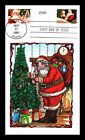 DR JIM STAMPS US COVER CHRISTMAS SANTA CLAUS FDC COMBO COLLINS HAND COLORED