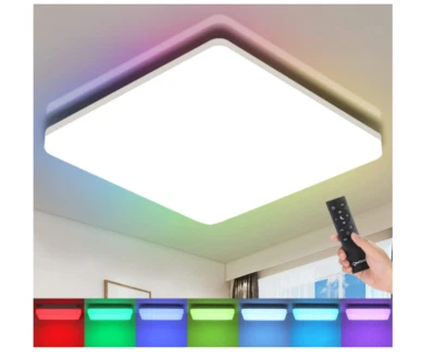 24W RGB LED 11 Pulgadas Lampara De Techo Moderna Con Remoto Para Casa Foto 1 de 4