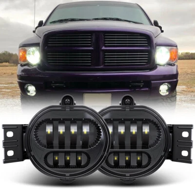 Fits 2002-2008 Dodge Ram 1500 2500 3500 /2004-2006 Dodge Durango LED Fog Lights - Image 1 of 4