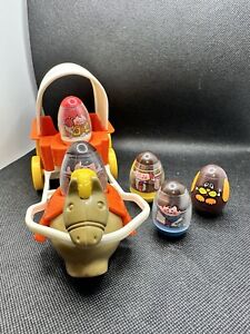 Vintage 1974 Western And Other Weeble Wobble Lot With Horse