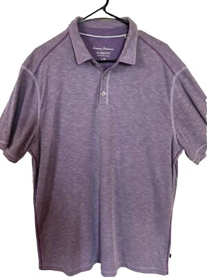 TOMMY BAHAMA Island Zone Lavender Short Sleeve Polo Shirt - Men's Size Large - Image 1 of 3