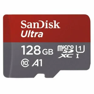 Carte microSDXC UHS-I SanDisk Ultra 128 Go avec adaptateur (SDSQUAR-128G-GN6MA) - Photo 1 sur 4
