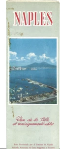 1956 DOCUMENT TOURISTIQUE DE NAPLES AVEC UNE CARTE 46 X 32 cm - Picture 1 of 2