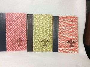 Lot of 3 Fleur de li Cutout Decorative Book Covers Only Journal Diary Making