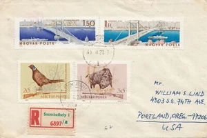 Hungría - 22 de noviembre de 1965 cubierta registrada a los Estados - Imagen 1 de 1