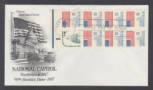 US Sc 1623a FDC. 1975 9c & 13c booklet pane of 8, Artcraft cachet, unaddressed - Picture 1 of 1