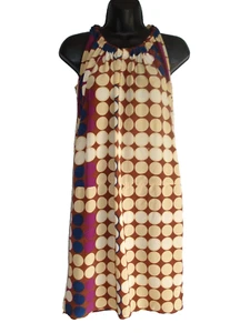 MARNI at H&M polka dot beige Summer dress EUR 34 UK6 - UK8 100% silk sleeveless - Picture 1 of 12