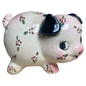 Vtg RELCO Japan Floral Piggy Bank Ceramic Cute Pig No Stopper - Picture 1 of 6