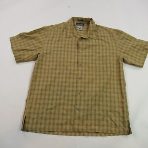 Columbia Shirt Mens Small Short Sleeve Button Front Pockets Outdoors Plaid