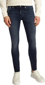PANTALONE UOMO CALVIN KLEIN JEANS J30J326526 COTONE NERO ORIGINALE PE 2025 - Picture 1 of 4