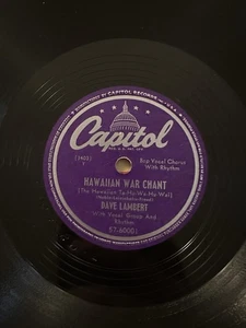 Capitol 78 – Dave Lambert Hawaiian War Chant / Always VG+ Bop Vocal w/Sleeve - Picture 1 of 4