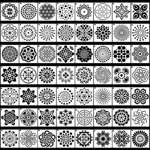 Augshy Mandala Stencils, 56 Pack Mandala Dot Painting Stencils for DIY Rock ... - Picture 1 of 7